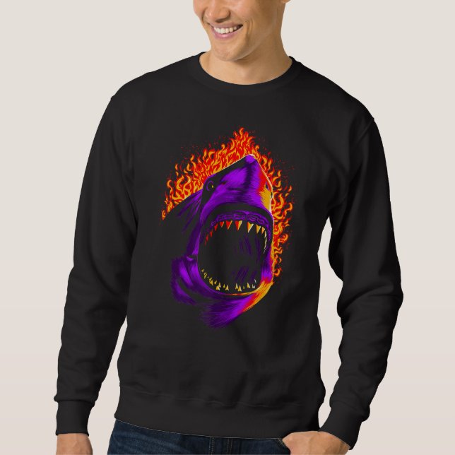 Fire Shark   Sweatshirt (Front)
