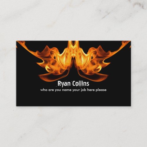 fire sign business card