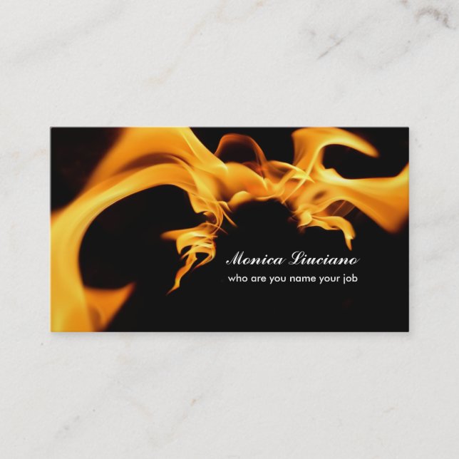 fire sign business card (Front)