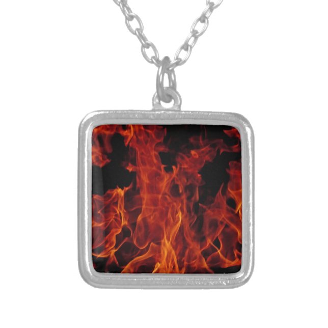 Fire Silver Plated Necklace (Front)