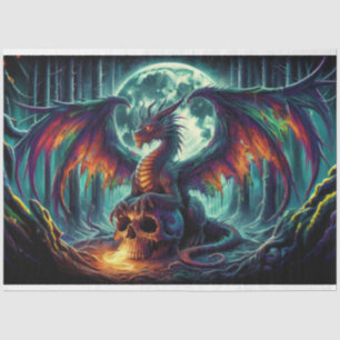 Fire Skull Dragon Tissue Paper