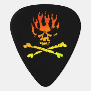 FIRE SKULL GUITAR PICK