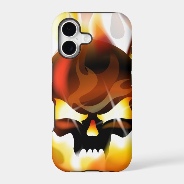 fire skull iphone case (Back)