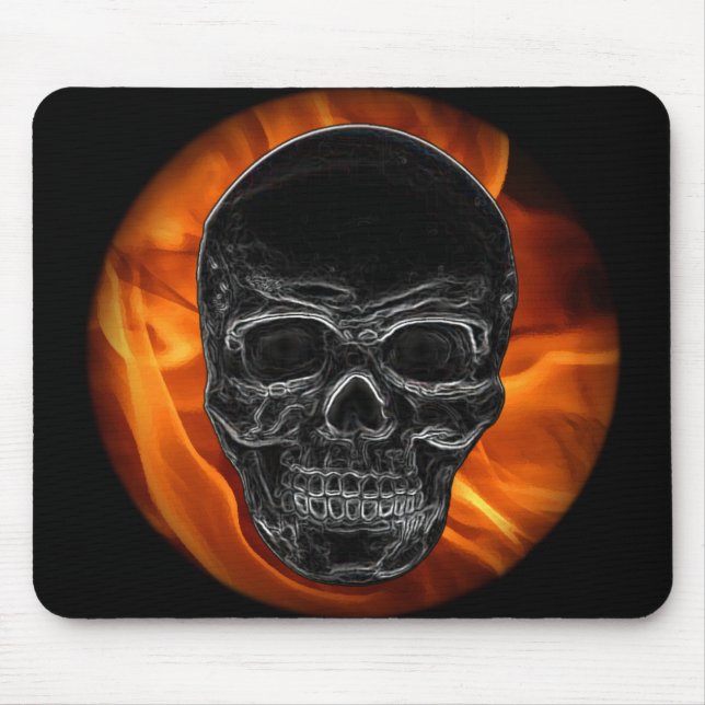 Fire Skull Mouse Pad (Front)