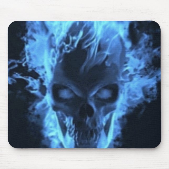 fire skull mouse pad (Front)