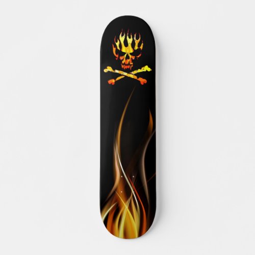 Fire Skull Skateboard