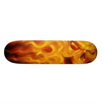 Fire Skull Skateboard by silvercryer2000 at Zazzle