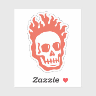 Fire Skull Sticker