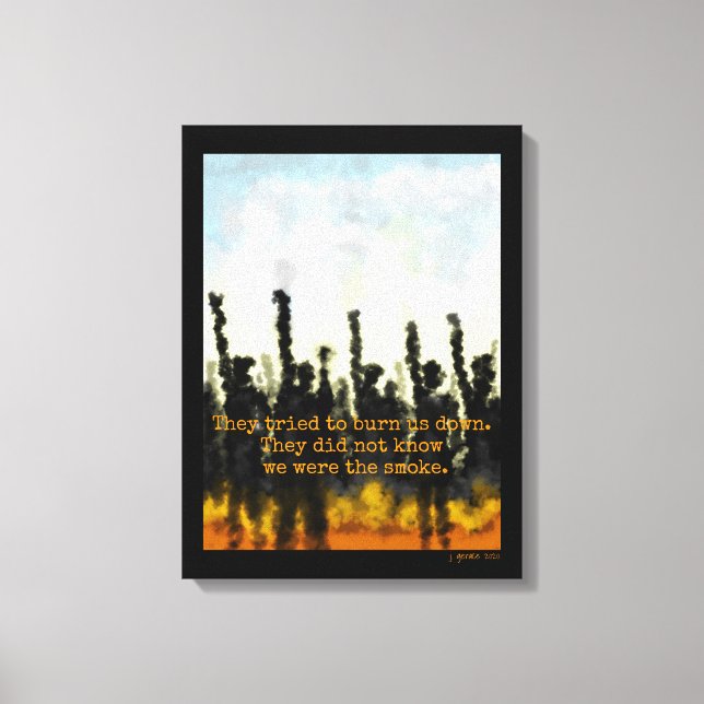 Fire & Smoke Canvas Print (Front)