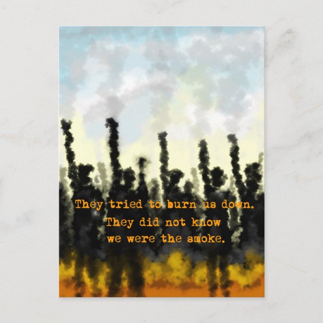 Fire & Smoke Holiday Postcard (Front)