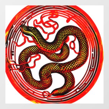 Fire Snake  Window Cling by BlakCircleGirl at Zazzle