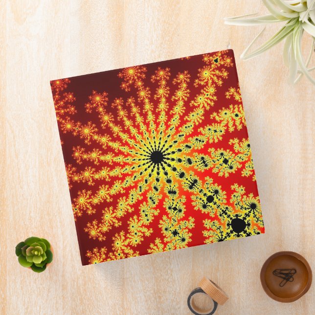 Fire Spark Burst 3 Ring Binder (In Situ)
