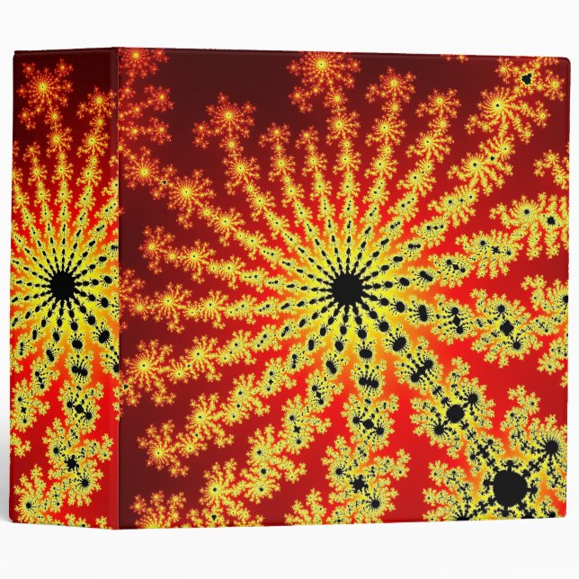 Fire Spark Burst 3 Ring Binder (Front/Spine)