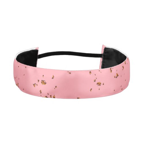 Fire Sparks Overlay Your Photo Blush Pink Athletic Headband