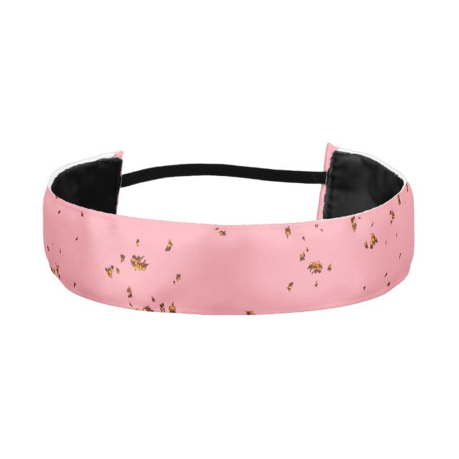 Fire Sparks Overlay Your Photo Blush Pink Athletic Headband (Front)