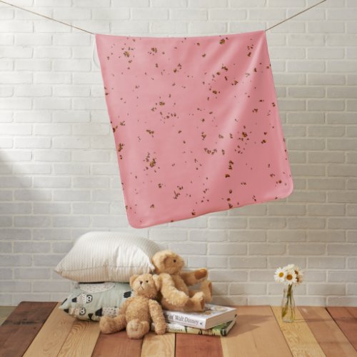 Fire Sparks Overlay Your Photo Blush Pink Baby Blanket