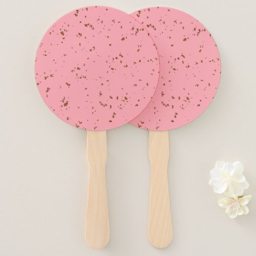 Fire Sparks Overlay Your Photo Blush Pink Hand Fan