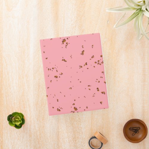Fire Sparks Overlay Your Photo Blush Pink Mini Binder