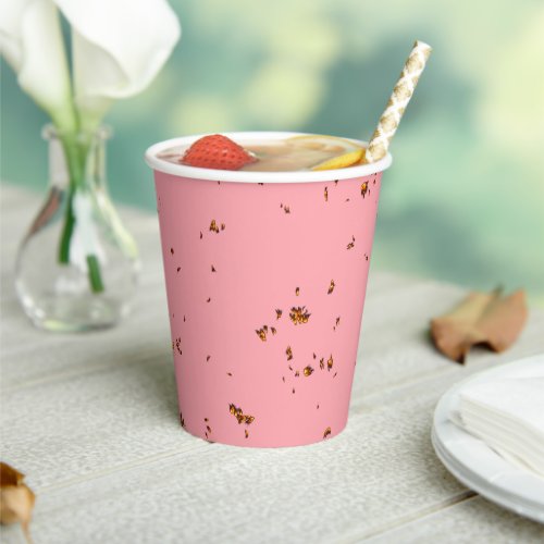 Fire Sparks Overlay Your Photo Blush Pink Paper Cups
