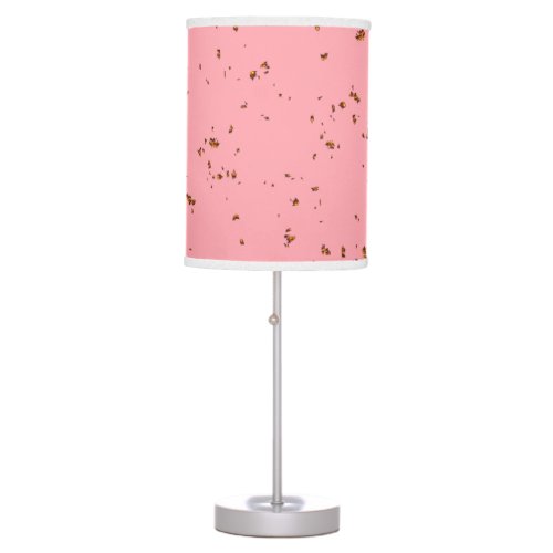 Fire Sparks Overlay Your Photo Blush Pink Table Lamp