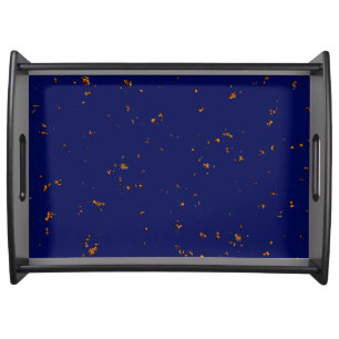 Fire Sparks Overlay Your Photo Bonfire Ashes Blue Serving Tray