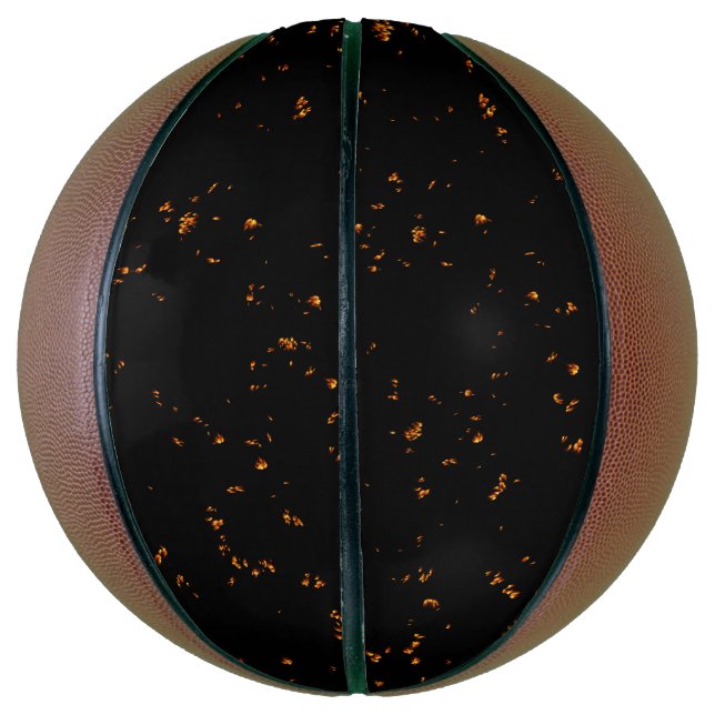 Fire Sparks Overlay Your Photo Burning Ashes Black Basketball (Vertical)