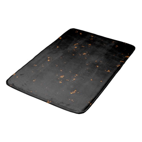 Fire Sparks Overlay Your Photo Burning Ashes Black Bath Mat