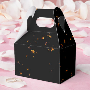 Fire Sparks Overlay Your Photo Burning Ashes Black Favor Boxes