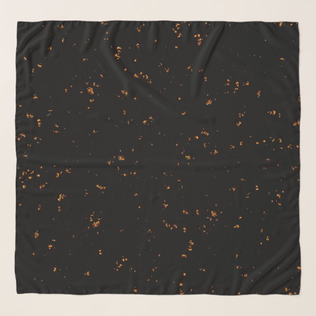Fire Sparks Overlay Your Photo Burning Ashes Black Scarf (Front)
