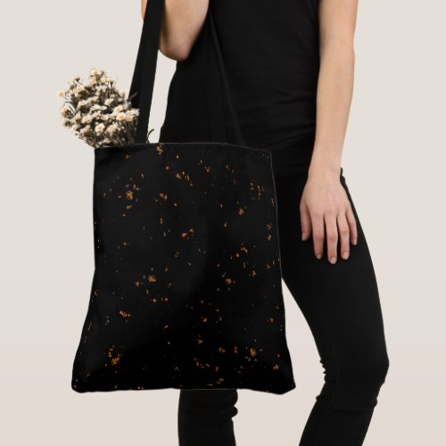 Fire Sparks Overlay Your Photo Burning Ashes Black Tote Bag