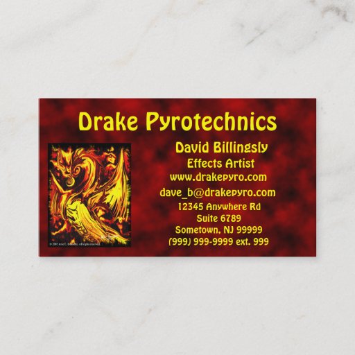 Customizable Fire Spirit Business Card