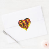 Fire Spirit Heart Sticker (Envelope)