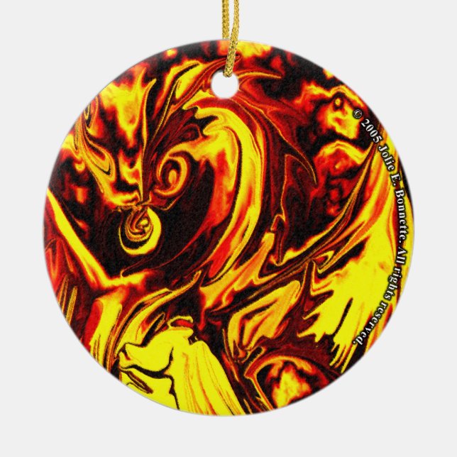 Fire Spirit Round Ornament (Front)