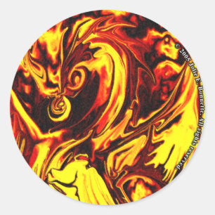 Fire Spirit Round Sticker