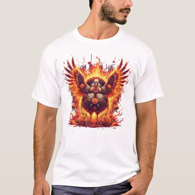 Fire Spirit Turkey Thanksgiving T-Shirt (Front)