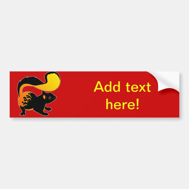 Fire Squirrel Bumper Sticker (Front)