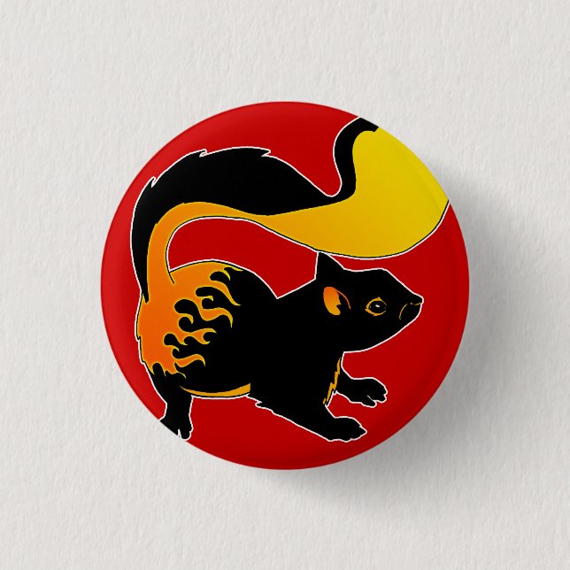 Fire Squirrel Button (Front)