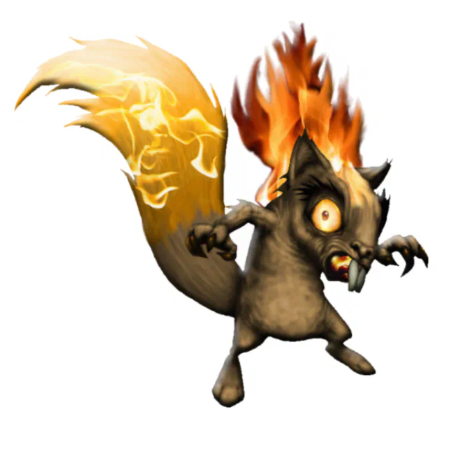 fire squirrel cutout | Zazzle