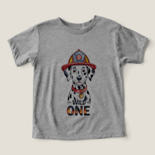 Fire Station Dalmatian Dog Wild One Toddler T-shirt