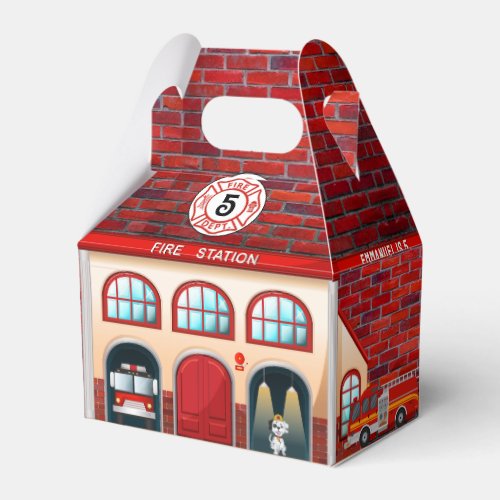 Fire Station House  Firefighter Birthday Party  Favor Boxes