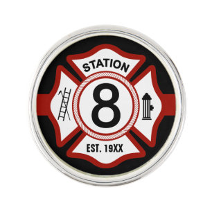 Fire Station Number Custom Lapel Pin