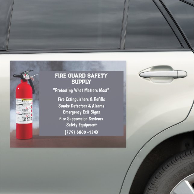 Fire Supply Store Fire Extinguisher firefighter  Car Magnet (In Situ)