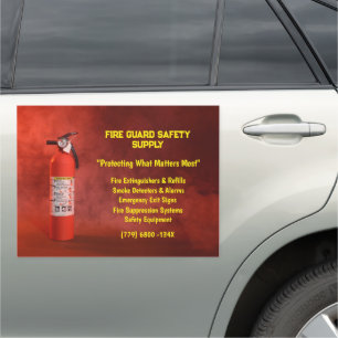 Fire Supply Store Fire Extinguisher Firefighter Car Magnet