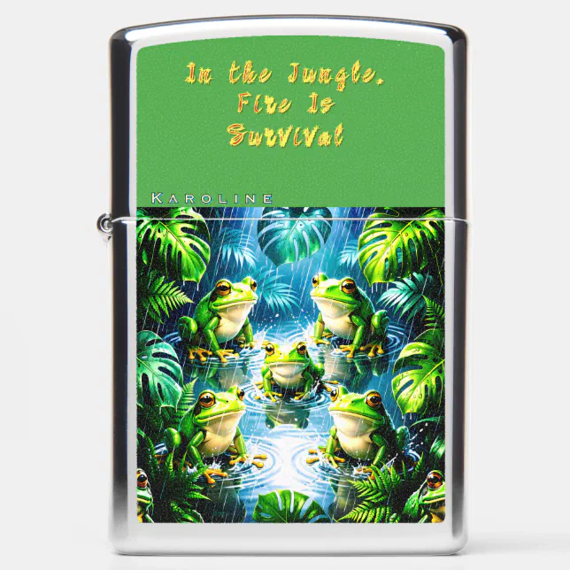 Fire Survival (w/ Name or Intials) Zippo Lighter | Zazzle