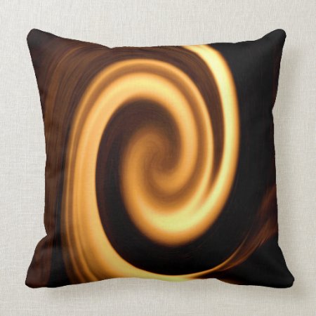 Fire Swirl Throw Pillow