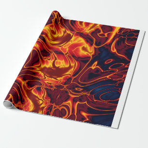 Fire Swirls  Wrapping Paper