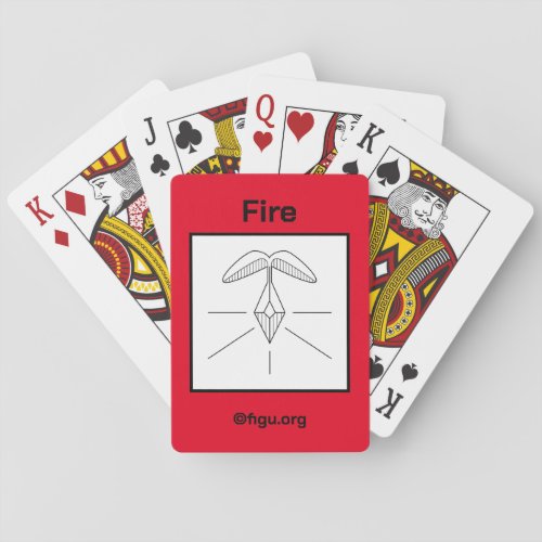 Fire Symbol Poker Cards