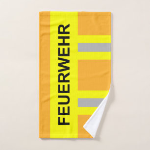 fire symbol uniform sand hand towel
