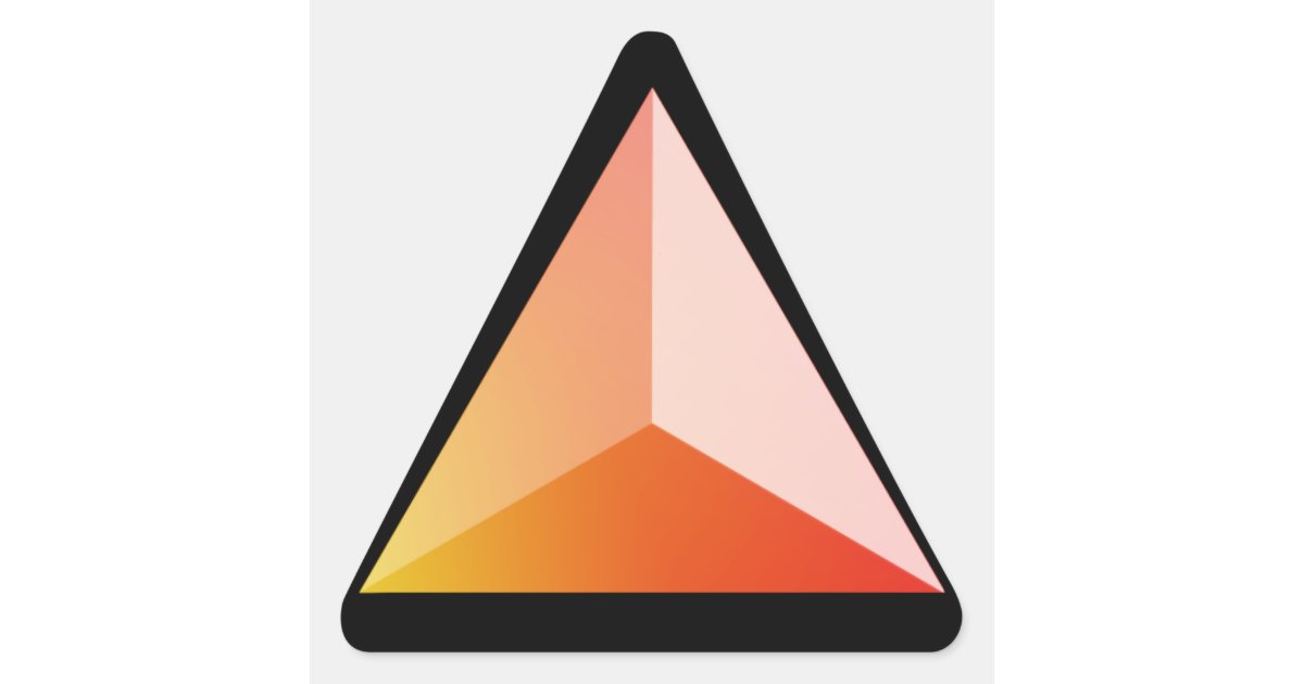 Fire tetrahedron triangle sticker | Zazzle