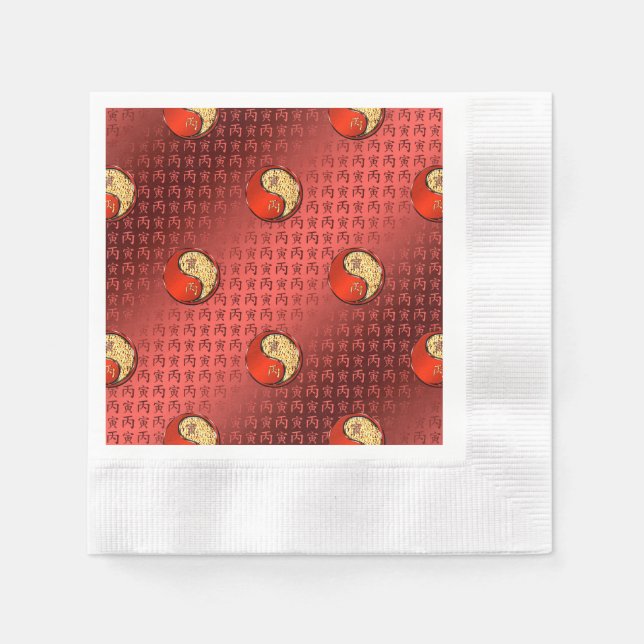 Fire Tiger Napkins (Front)